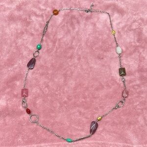Elegant Multicolor Gemstone Necklace